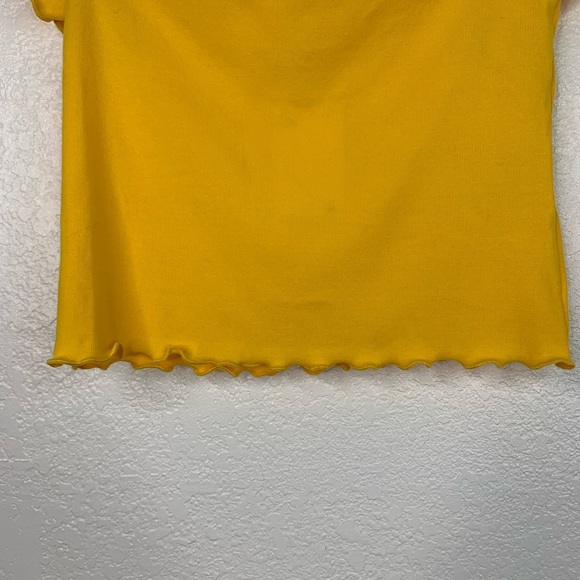 NWT H&M divided yellow off shoulder crop top - Picture 5 of 7